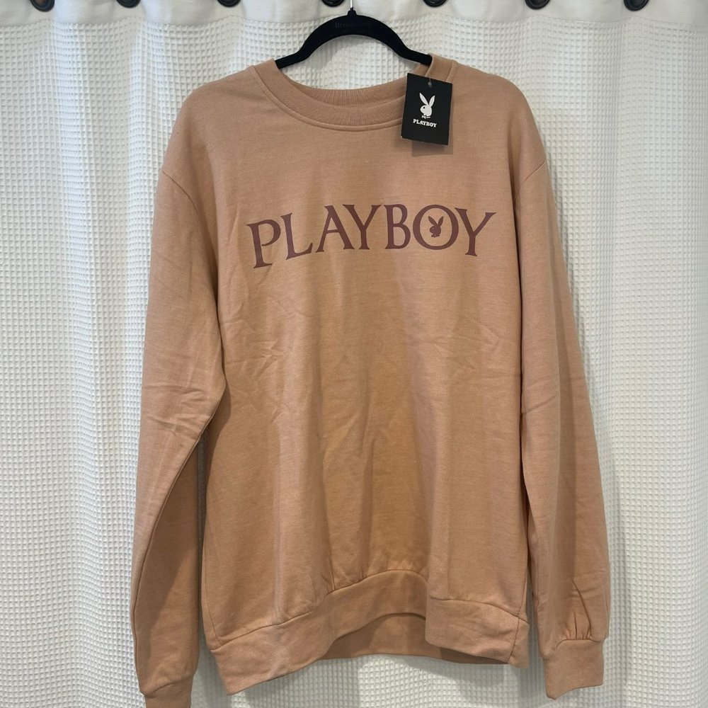 23-009, Playboy Sweatshirt, Peach, Large